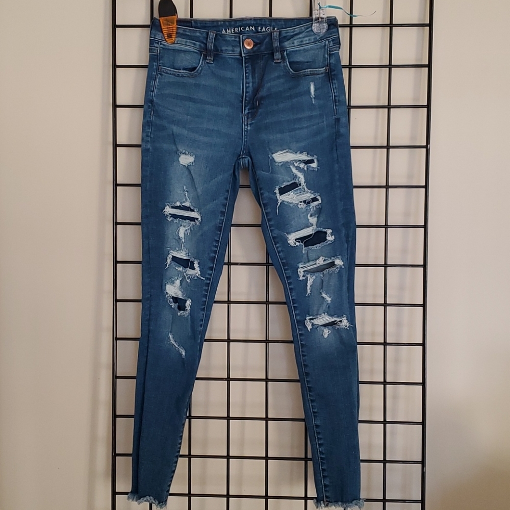 American Eagle super stretch hi-rise jeggings 4